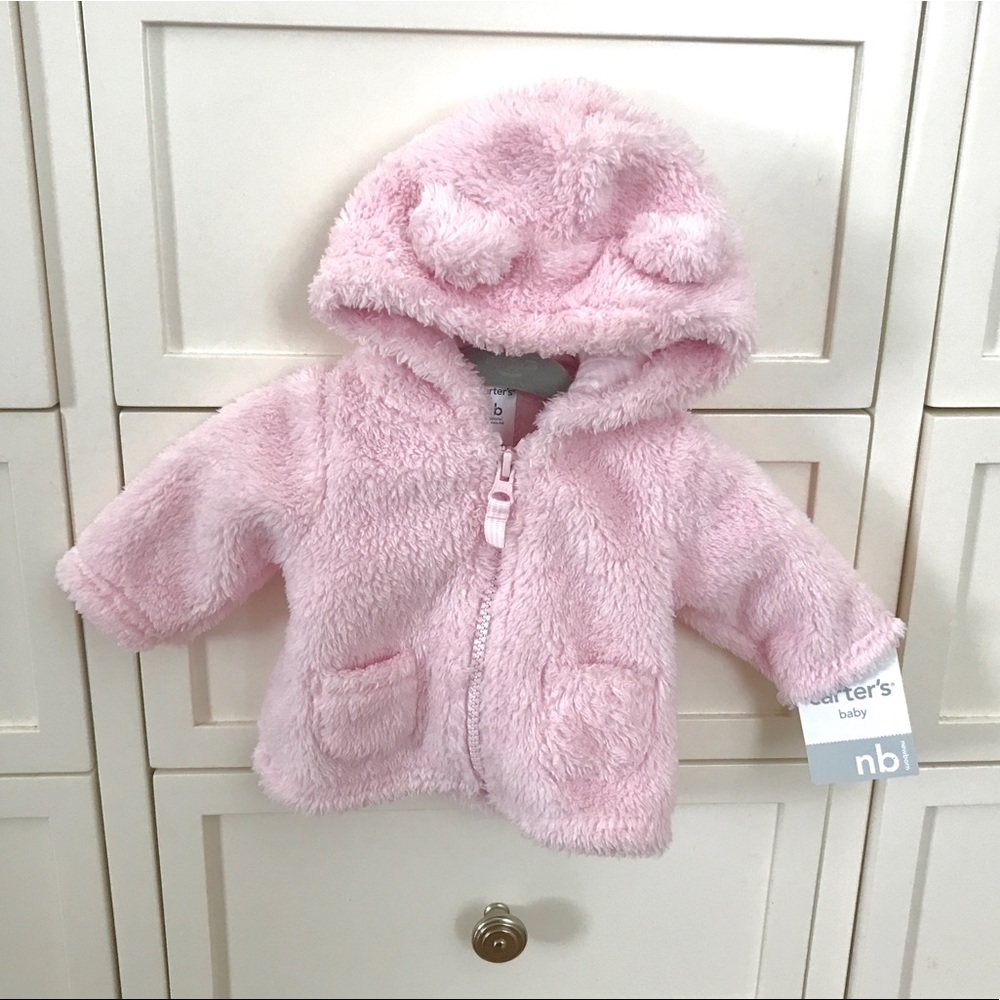 NWT Carter's Fleece Hoodie - newborn